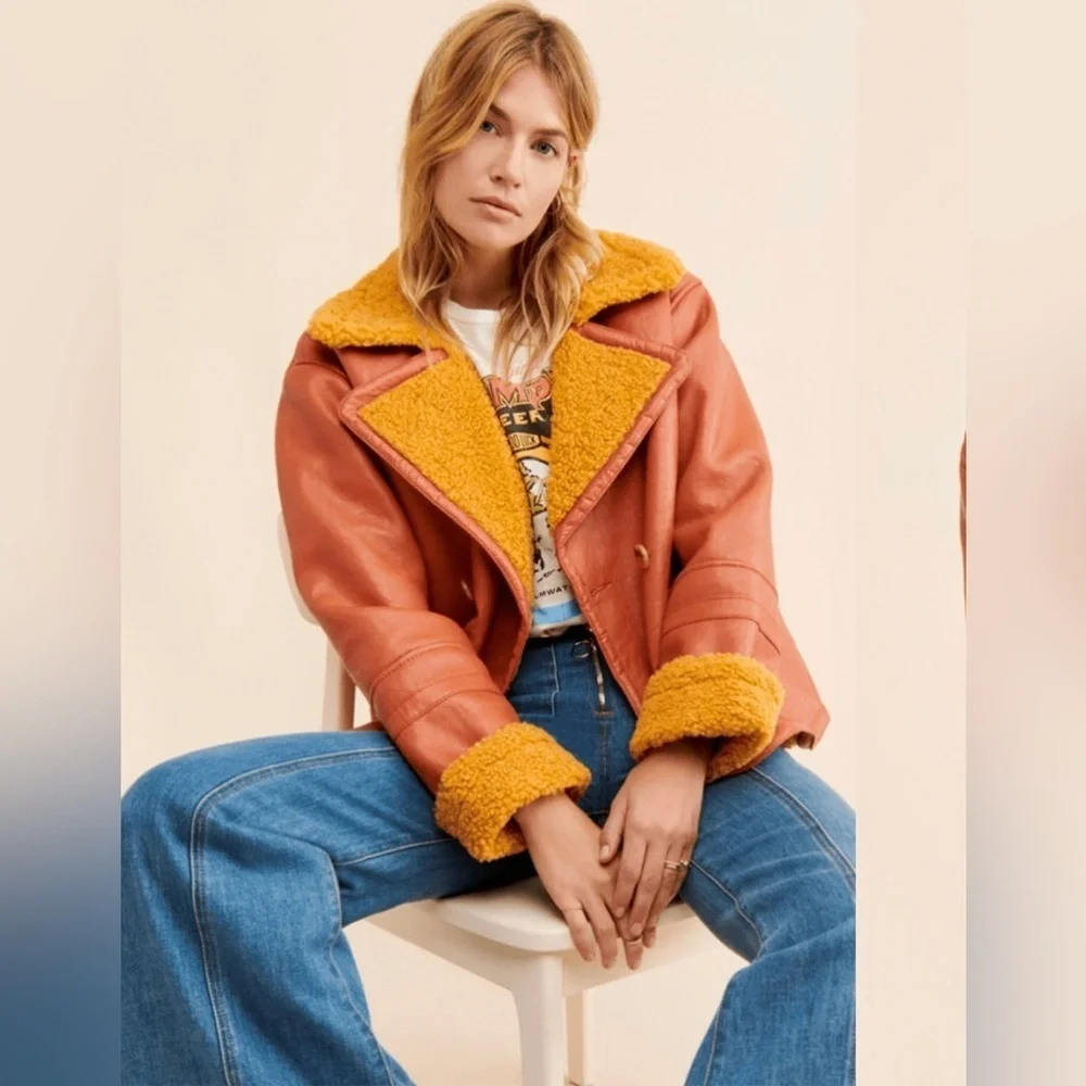 Free people Kaja Vegan Bonded Peacoat
